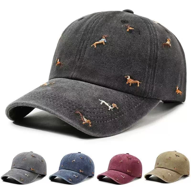 Golf Cap Dad - Czapka z daszkiem z haftem jamnika,