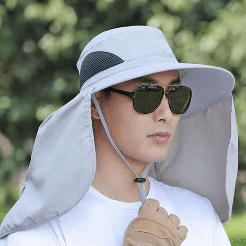 Visor Sun Hat - Męski kapelusz przeciwsłoneczny z materiału, ochrona