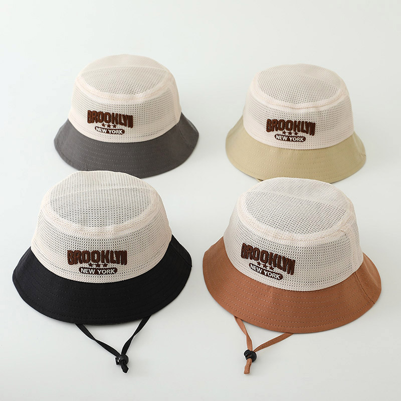Bucket Hat Cotton - Haftowany kapelusz przeciwsłoneczny dla niemowląt, letni,