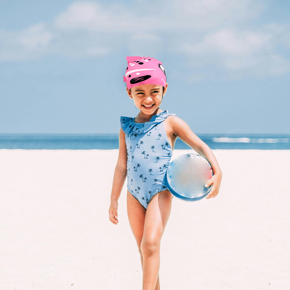 Swim Hat Silicone - 2 szt. dziecięcych silikonowych czapek pływackich
