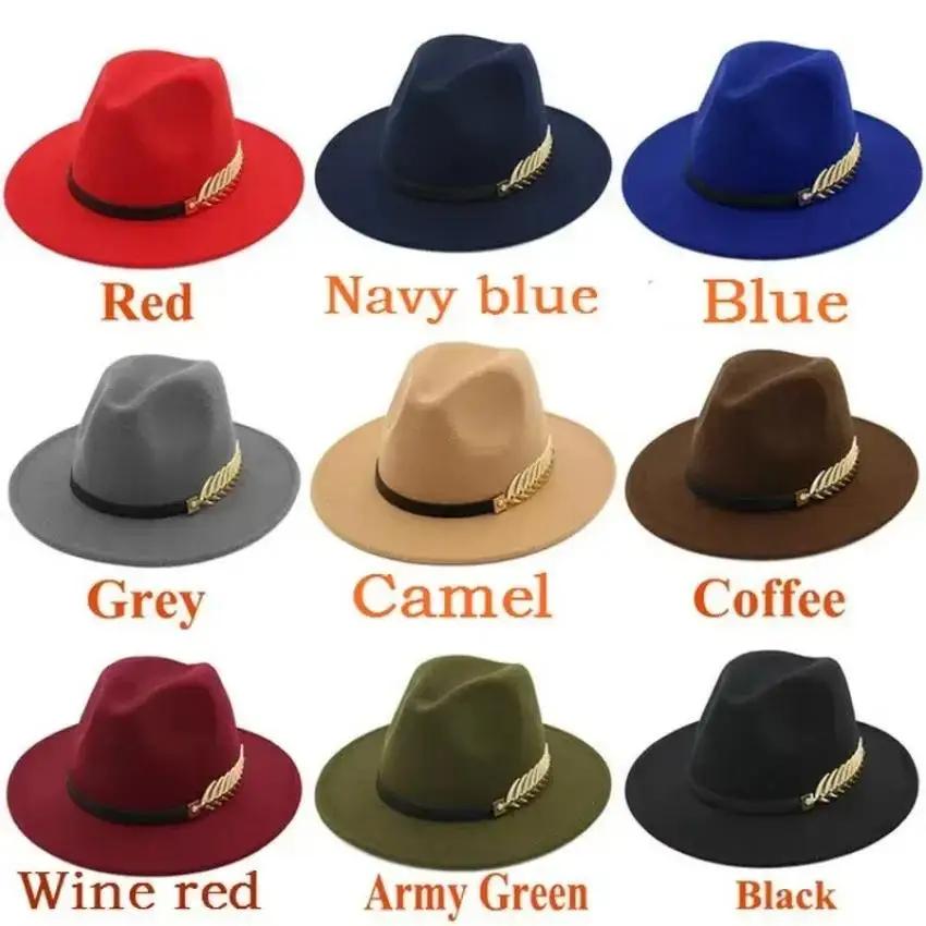 Fedora Hat Wool - Prosta Moda Formalne Okazje Czapki Wełniane