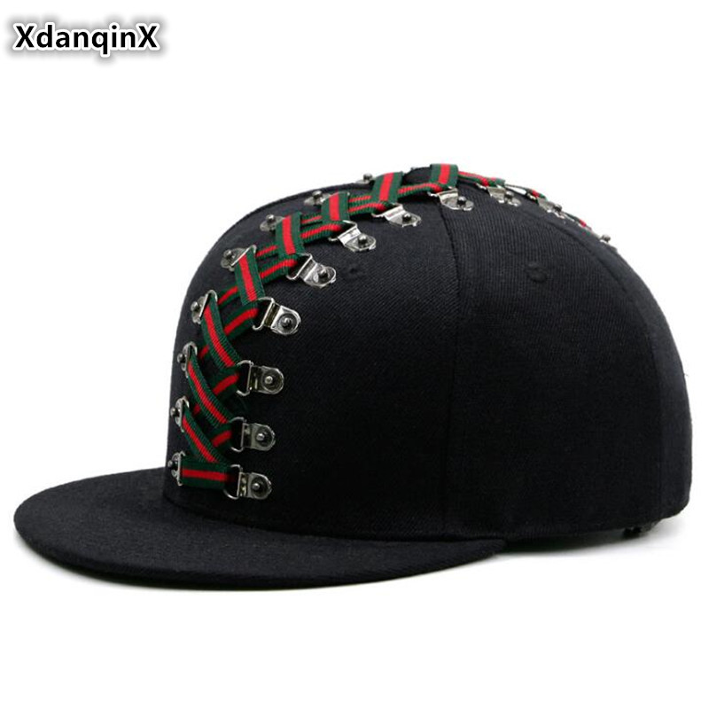 Snapback Hat Flat - Czapki w stylu punkowym, hip-hopowe, z