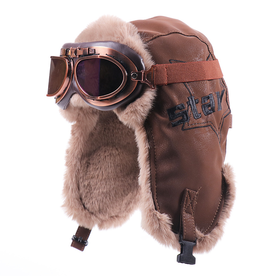 Trapper Hat Ear Flap - Męska i damska czapka vintage Harley