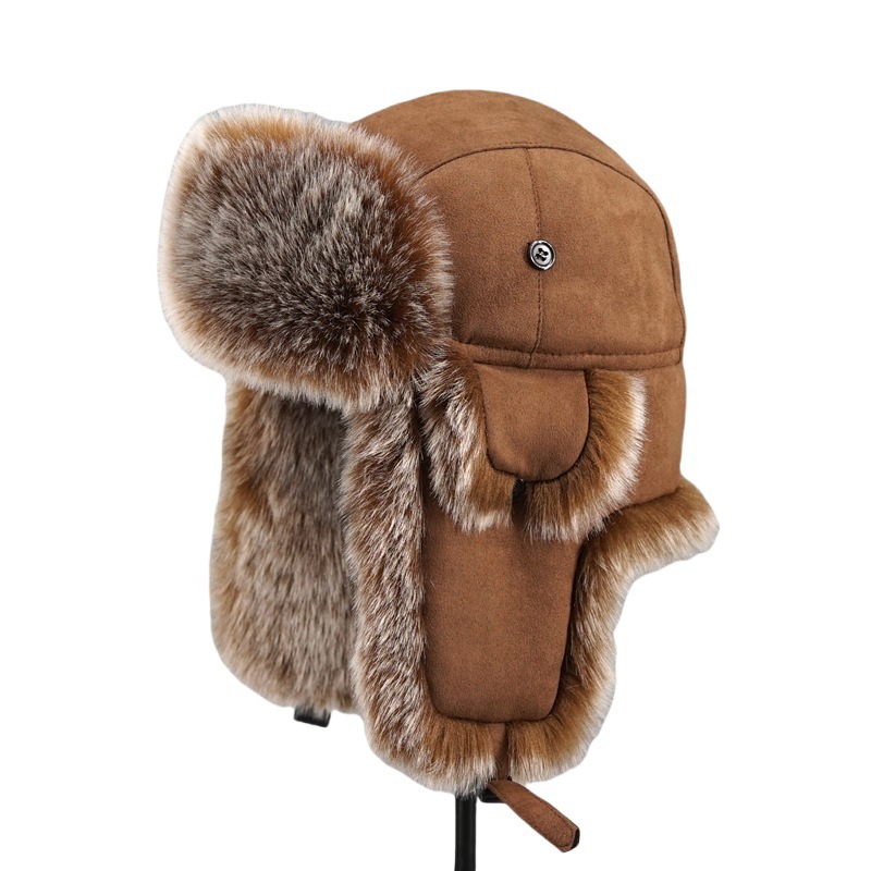 Trapper Hat Ear Flap - Męska zimowa czapka typu trapper z