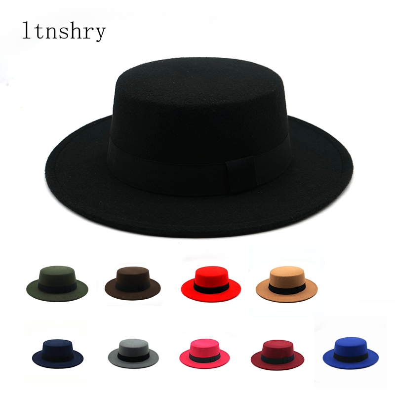 Fedora Hat Wool - Zimowa jesień imitacja wełny kobiety mężczyźni