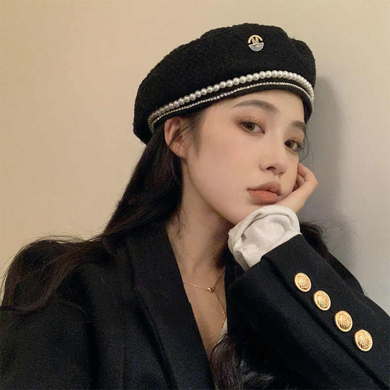 Zimowy Beret W102, łańcuszek,  – Beret French Wool recenzja i cena
