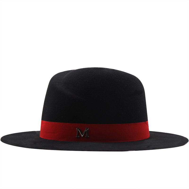 Nowy zewnętrzny czarny wewnętr – Fedora Hat Wool recenzja i cena