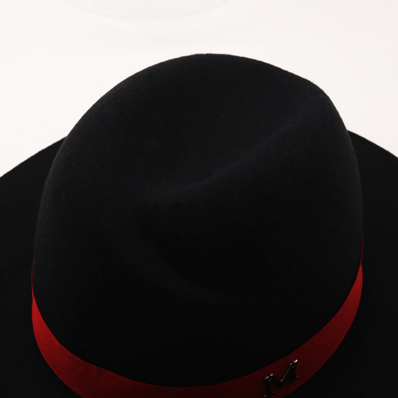 Nowy zewnętrzny czarny wewnętr – Fedora Hat Wool recenzja i cena
