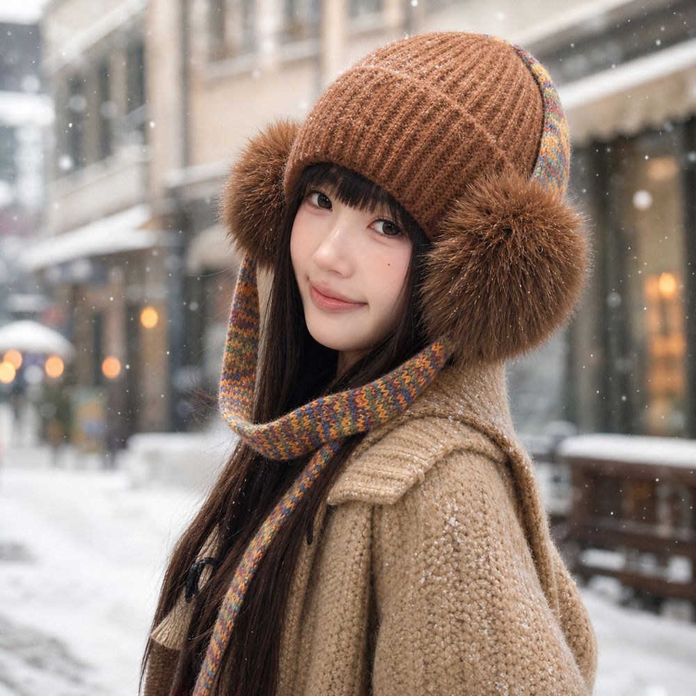 Retro dziergana czapka z nausz – Beanie Cuffed Knit recenzja i cena