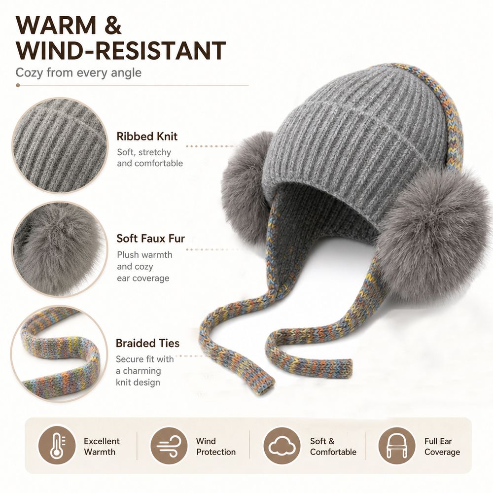 Retro dziergana czapka z nausz – Beanie Cuffed Knit recenzja i cena