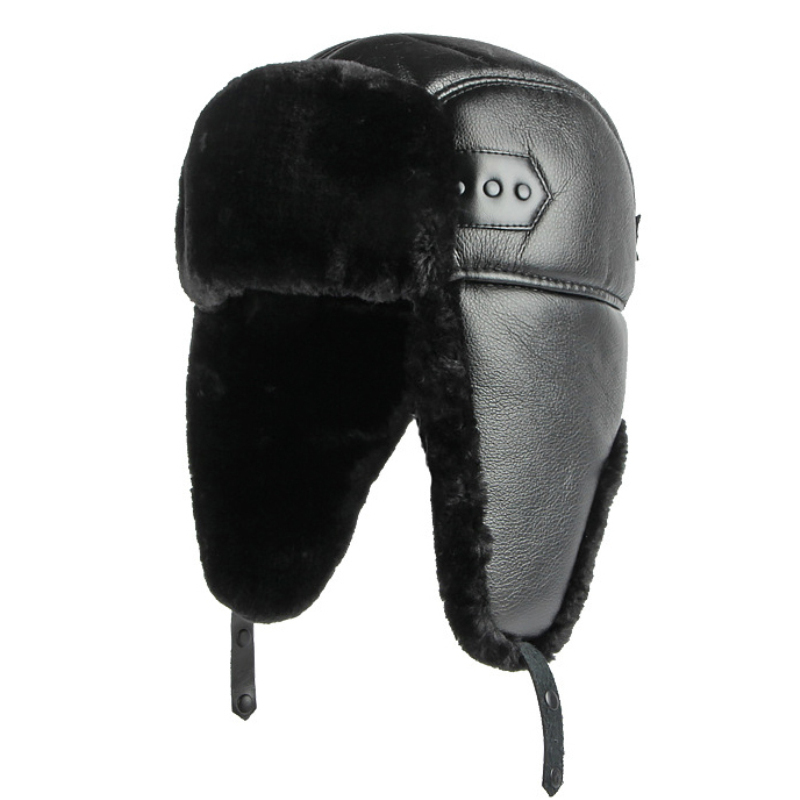HT4002 nowy PU skóra rosyjski  – Winter Trapper Hat recenzja i cena