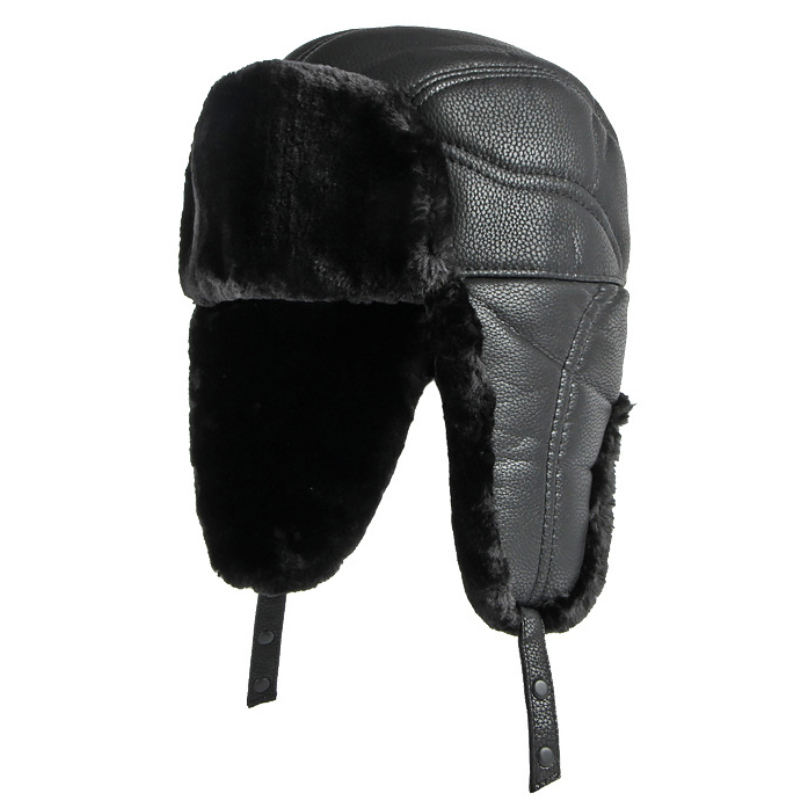 HT4002 nowy PU skóra rosyjski  – Winter Trapper Hat recenzja i cena