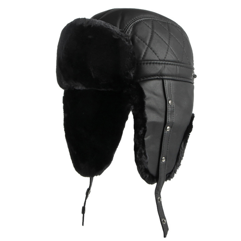 HT4002 nowy PU skóra rosyjski  – Winter Trapper Hat recenzja i cena