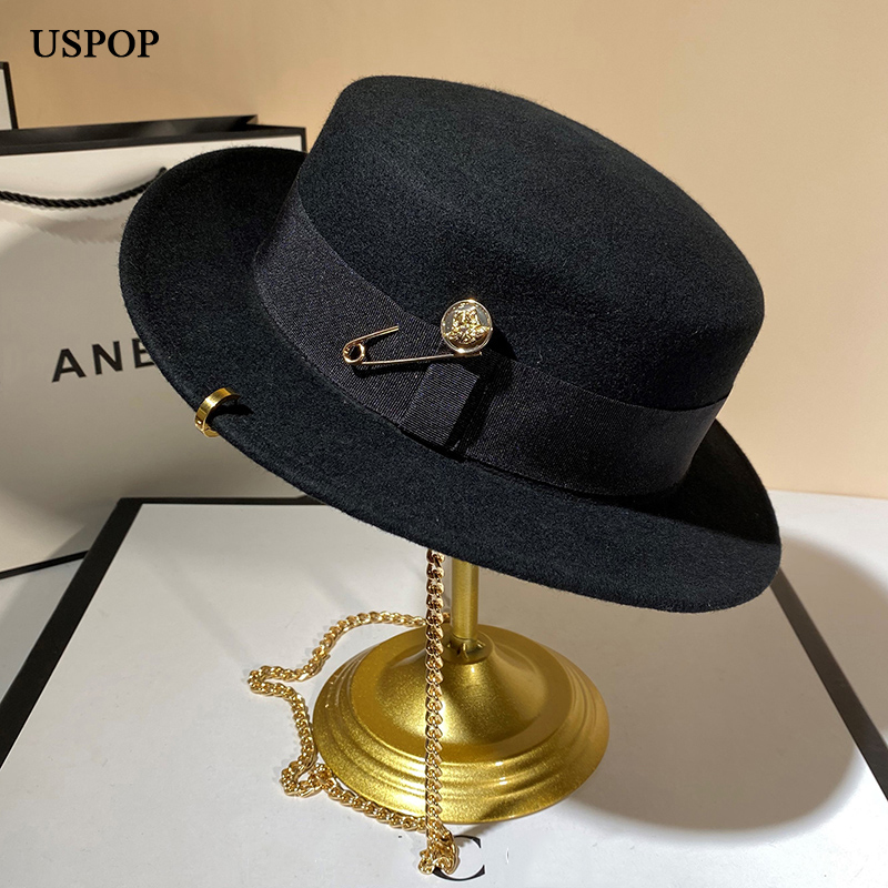 USPOP nowe czapki zimowe damsk – Fedora Hat Wool recenzja i cena