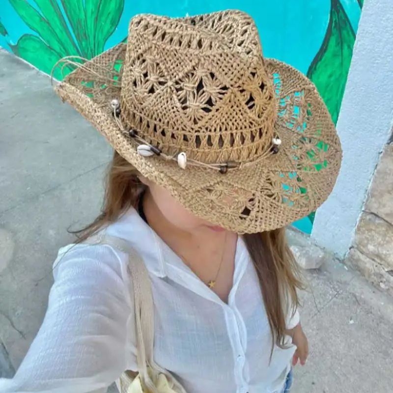 Letni słomkowy kapelusz plażow – Cowboy Hat Straw recenzja i cena