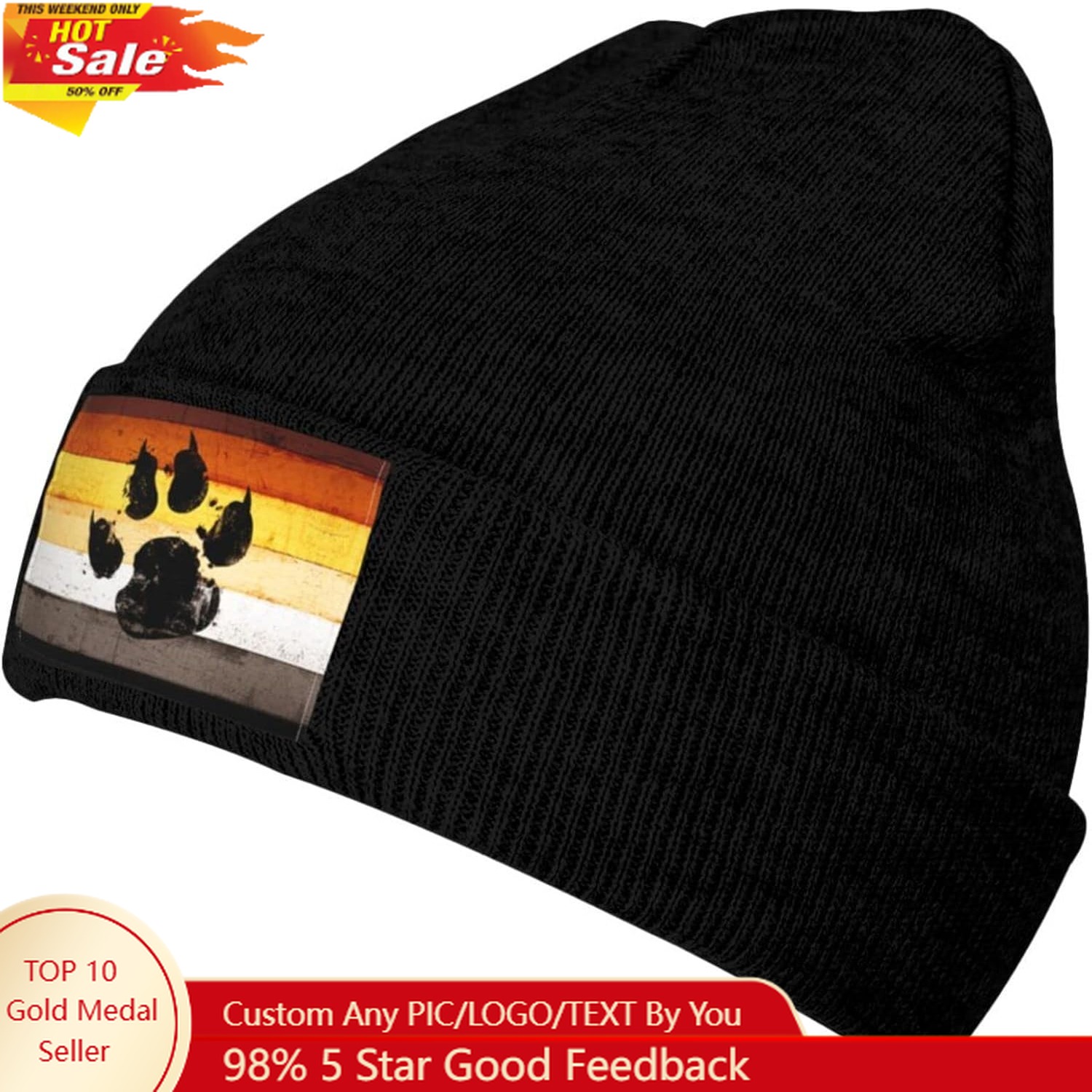 Czapka zimowa z dzianiny LGBT  – Beanie Cuffed Knit recenzja i cena